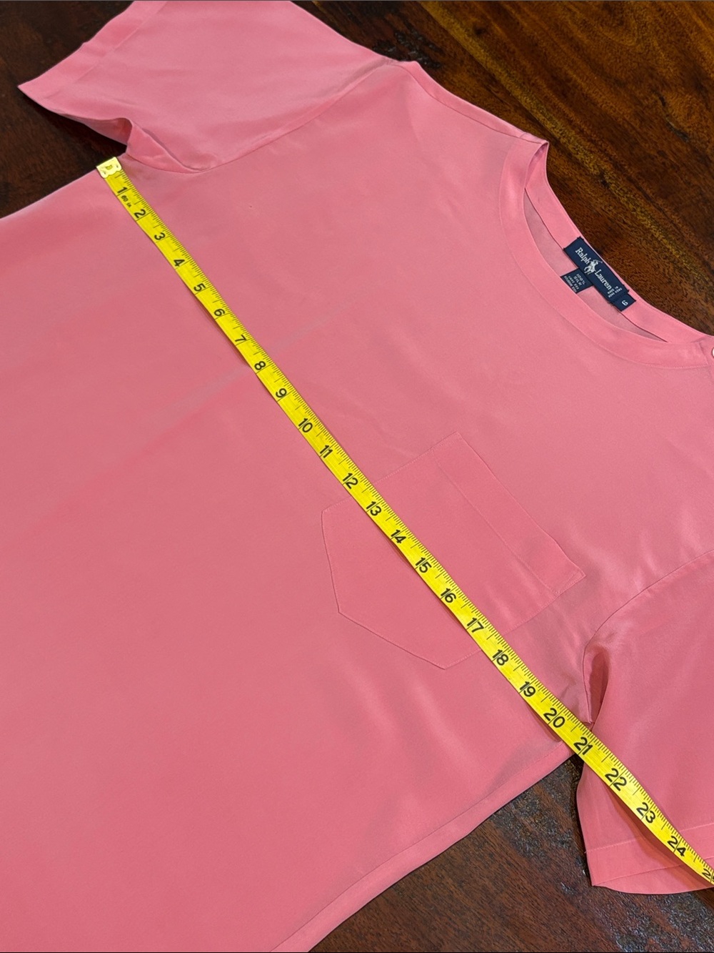 Vintage Ralph Lauren Blue Label 80s Pink Silk Skirt + Blouse Set 6 / 8 *As-Is* - Picture 15 of 16